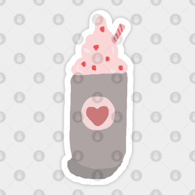 Strawberry Milkshake Sticker by artoftilly